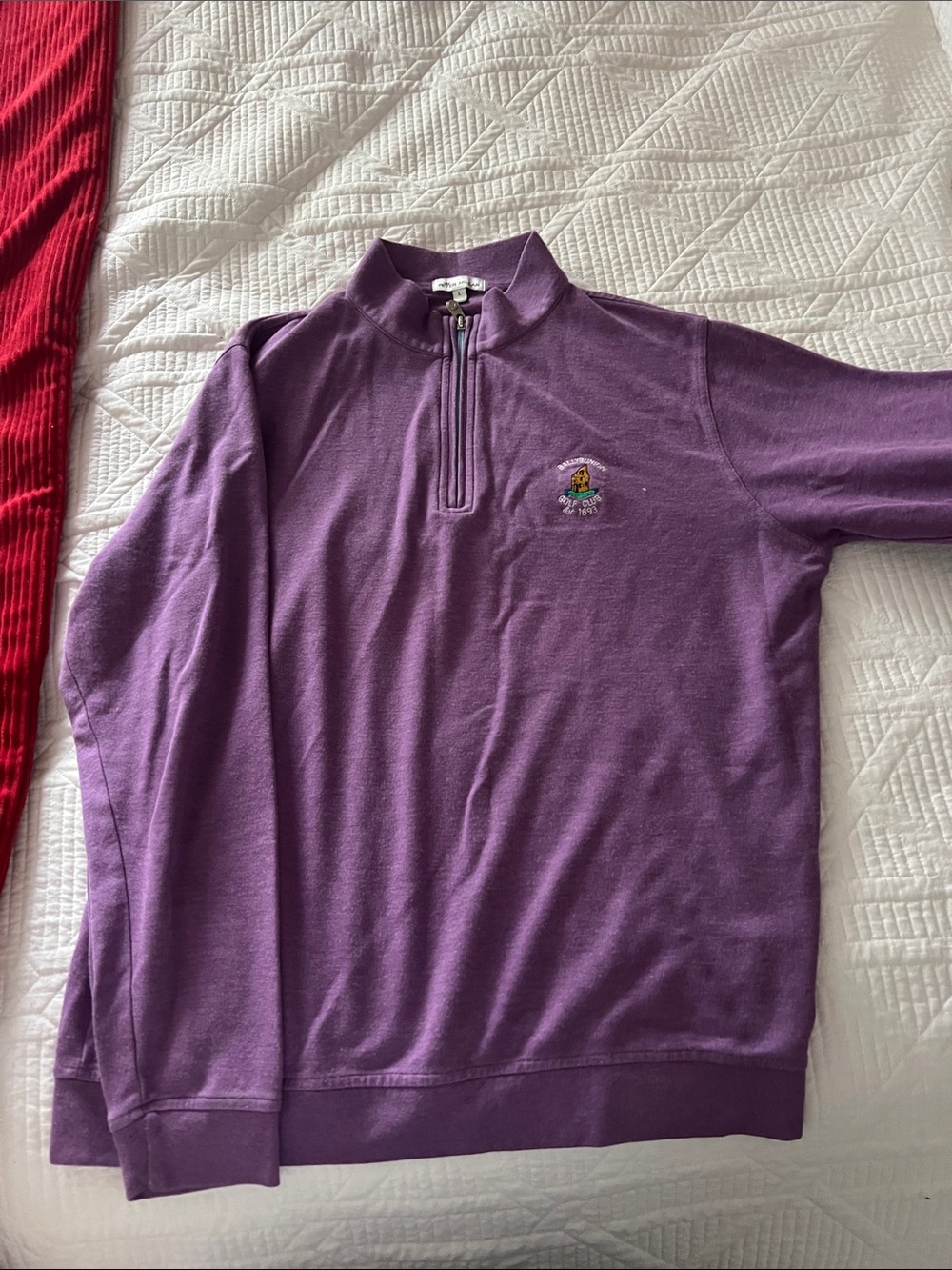 Peter Millar Purple Quarter-Zip Sweater